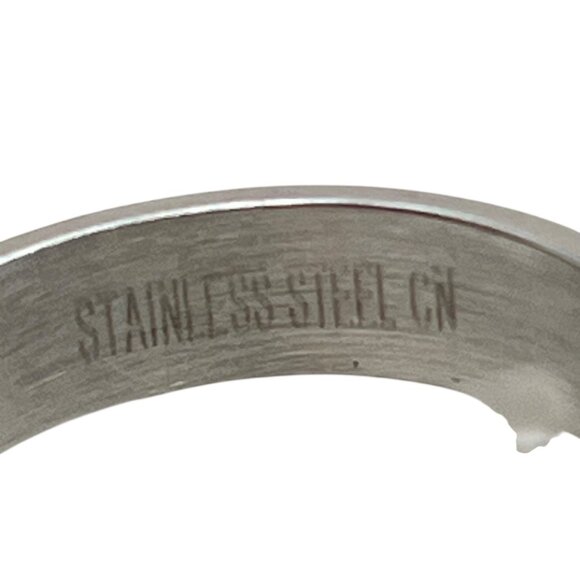 Unisex Stainless Steel Cross Ring Gold-Tone Accent Sz 10 Horizontal - Picture 2 of 8